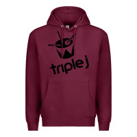 Burgundy triple j Premium Hoodie - linhVisuals