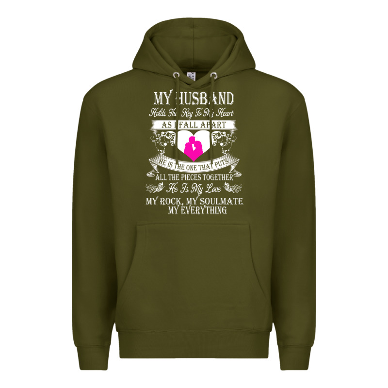 My Husband Holds The Key To My Heart Premium Hoodie by linhVisuals | Teevron
