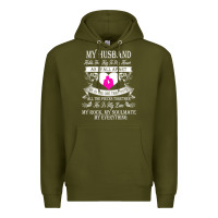 Army Green my husband holds the key to my heart Premium Hoodie - linhVisuals