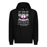 Black my husband holds the key to my heart Premium Hoodie - linhVisuals