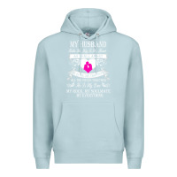 Blue Mist my husband holds the key to my heart Premium Hoodie - linhVisuals