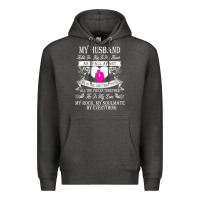 Charcoal Heather my husband holds the key to my heart Premium Hoodie - linhVisuals