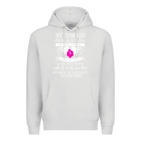 Dove Grey my husband holds the key to my heart Premium Hoodie - linhVisuals