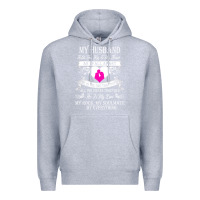 Heather Grey my husband holds the key to my heart Premium Hoodie - linhVisuals