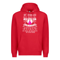 Red my husband holds the key to my heart Premium Hoodie - linhVisuals