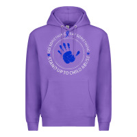 Purple see something say something child abuse awareness ribbon Premium Hoodie - linhVisuals