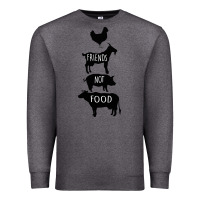 Charcoal Heather Friend Not Food Premium Sweatshirt - Bettercallsaul