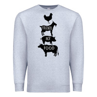 Heather Grey Friend Not Food Premium Sweatshirt - Bettercallsaul