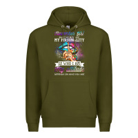 Army Green november girl make no mistake my personality funny Premium Hoodie - linhVisuals