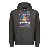 Charcoal Heather november girl make no mistake my personality funny Premium Hoodie - linhVisuals