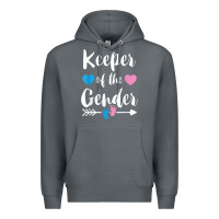 Rock keeper of the gender reveal tee shirt girl or boy blue pink Premium Hoodie - linhVisuals