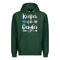 Sports Green keeper of the gender reveal tee shirt girl or boy blue pink Premium Hoodie - linhVisuals