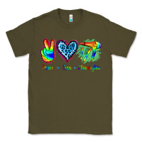 Army Green Peace Love Hairstylist Classic Tee - Jasminsmagicworld