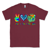 Burgundy Peace Love Hairstylist Classic Tee - Jasminsmagicworld