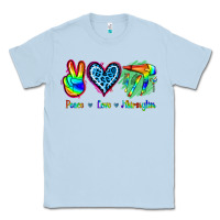 Dusty Blue Peace Love Hairstylist Classic Tee - Jasminsmagicworld