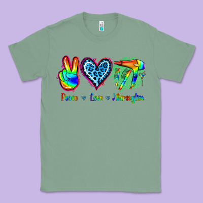 Peace Love Hairstylist Classic Tee Designed By Jasminsmagicworld