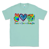 Seafoam Peace Love Hairstylist Classic Tee - Jasminsmagicworld