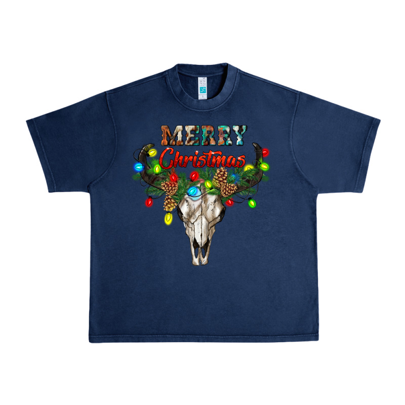 Merry Christmas Bull Skull Urban Heavy Tee by RanaPortraitStore | Teevron