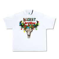 White merry christmas bull skull Urban Heavy Tee - RanaPortraitStore