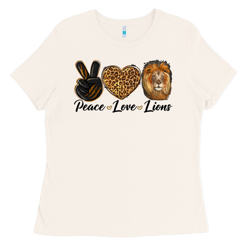 Peace Love Lion Head Ladies Tee by LillyAllenDesigns | Teevron