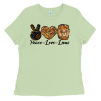 Matcha Peace Love Lion Head Ladies Tee - LillyAllenDesigns