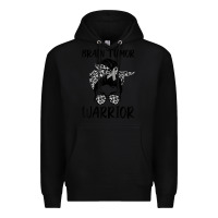 Black brain cancer tumor awareness go gray in may t shirt Premium Hoodie - linhVisuals