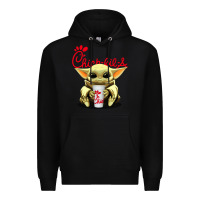 Black baby yoda hold Premium Hoodie - linhVisuals
