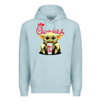 Blue Mist baby yoda hold Premium Hoodie - linhVisuals