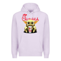 Lilac baby yoda hold Premium Hoodie - linhVisuals