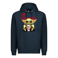 Navy baby yoda hold Premium Hoodie - linhVisuals
