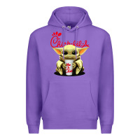 Purple baby yoda hold Premium Hoodie - linhVisuals
