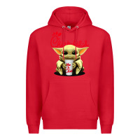 Red baby yoda hold Premium Hoodie - linhVisuals