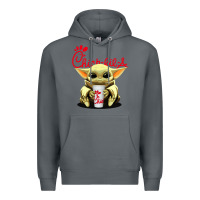Rock baby yoda hold Premium Hoodie - linhVisuals