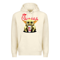 Sandshell baby yoda hold Premium Hoodie - linhVisuals