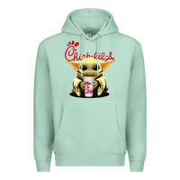 Seafoam baby yoda hold Premium Hoodie - linhVisuals