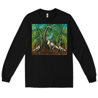 Black brachiosaurus Long Sleeve Tee - Artiststas