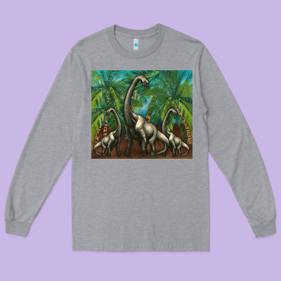 Brachiosaurus Long Sleeve Tee Designed By Artiststas