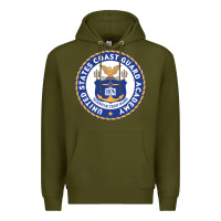 Army Green United States Coast Guard Academy Premium Hoodie - linhVisuals