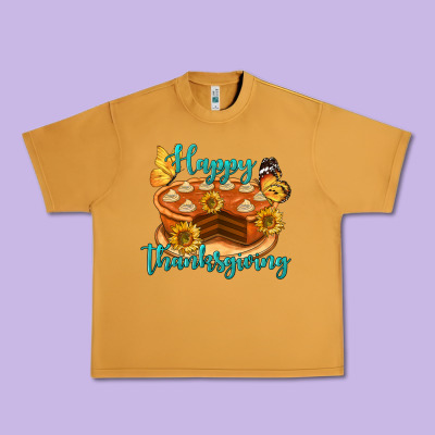 Happy Thanksgiving Pumpkin Pie Urban Heavy Tee Designed By Lillyallendesigns