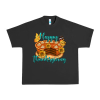 Pigment Black Happy Thanksgiving Pumpkin Pie Urban Heavy Tee - LillyAllenDesigns