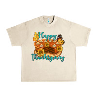 Sandshell Happy Thanksgiving Pumpkin Pie Urban Heavy Tee - LillyAllenDesigns