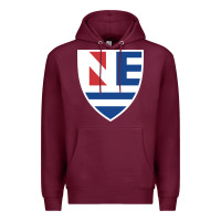 Burgundy new england college shield vectorized Premium Hoodie - linhVisuals