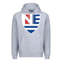 Heather Grey new england college shield vectorized Premium Hoodie - linhVisuals