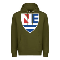 Army Green new england college shield vectorized Premium Hoodie - linhVisuals