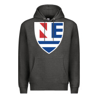 Charcoal Heather new england college shield vectorized Premium Hoodie - linhVisuals
