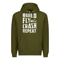 Army Green drone tshirt shirts for multicopter boy men kids fpv pilot t shirt Premium Hoodie - linhVisuals