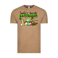 Vintage Coffee Santa's Favorite Bartender Vintage Tee - LillyAllenDesigns