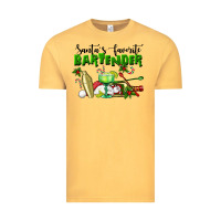 Vintage Mustard Santa's Favorite Bartender Vintage Tee - LillyAllenDesigns