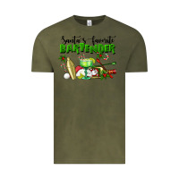 Vintage Olive Santa's Favorite Bartender Vintage Tee - LillyAllenDesigns