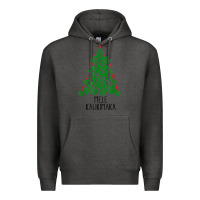 Charcoal Heather hawaiian christmas tree mele kalikimaka hawaii tropical t shirt Premium Hoodie - linhVisuals